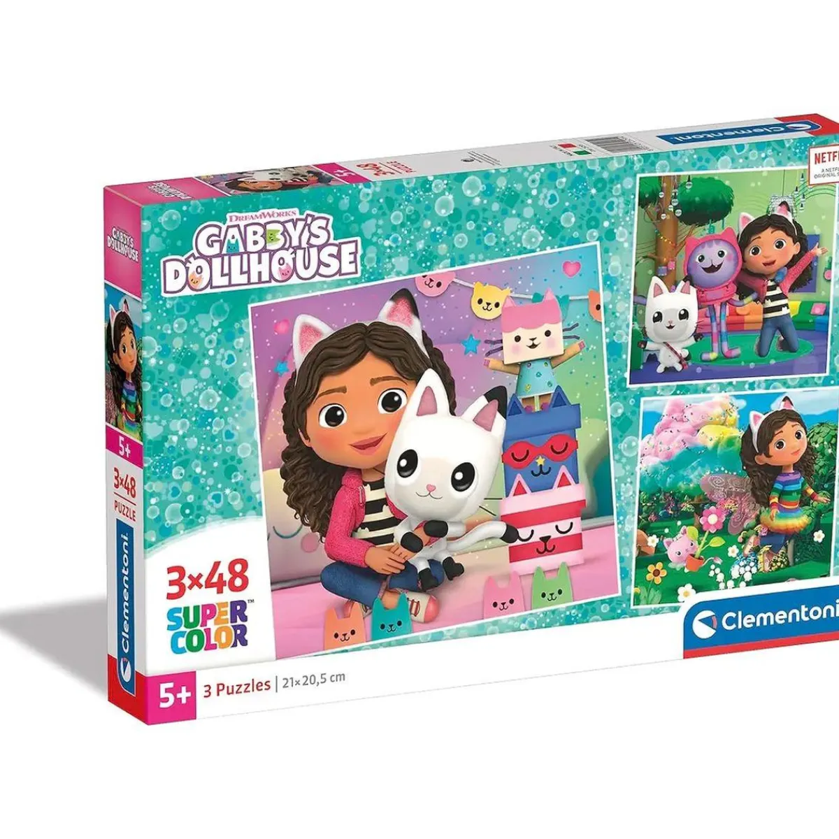 - Puzle Gabbys Dollshouse 3x48 Piezas ㅤ Juegos Y Puzzles