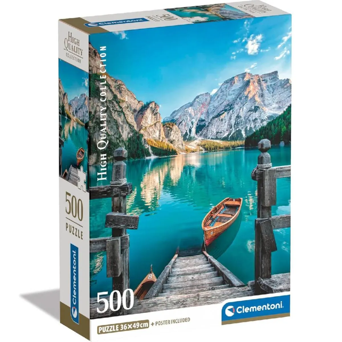 - Puzzle 500 piezas High Quality Collection - Braies Lake*CLEMENTONI New