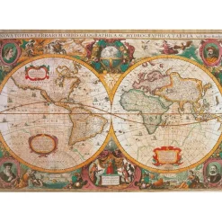 - Puzzle de 1000 piezas con Mapa antiguo, fabricado en Italia ㅤ*CLEMENTONI Outlet