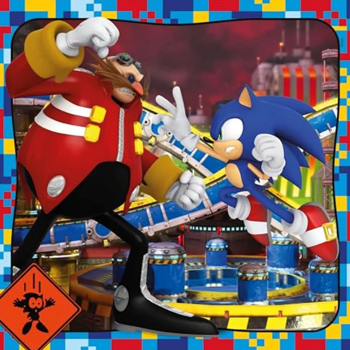 New - Puzzle Sonic Supercolor 3x48 Piezas ㅤ Juegos Y Puzzles