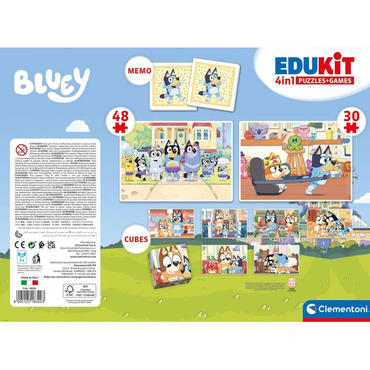 - Puzzles Edukit 4 en 1 Bluey*CLEMENTONI Outlet