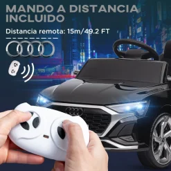 Coche Eléctrico Audi Q8 Etron Sportback 12V Negro Vehículos De Batería O A Pedales