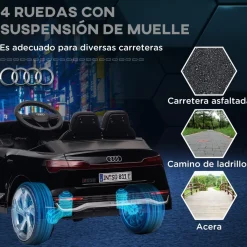 Coche Eléctrico Audi Q8 Etron Sportback 12V Negro Vehículos De Batería O A Pedales