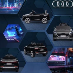 Coche Eléctrico Audi Q8 Etron Sportback 12V Negro Vehículos De Batería O A Pedales