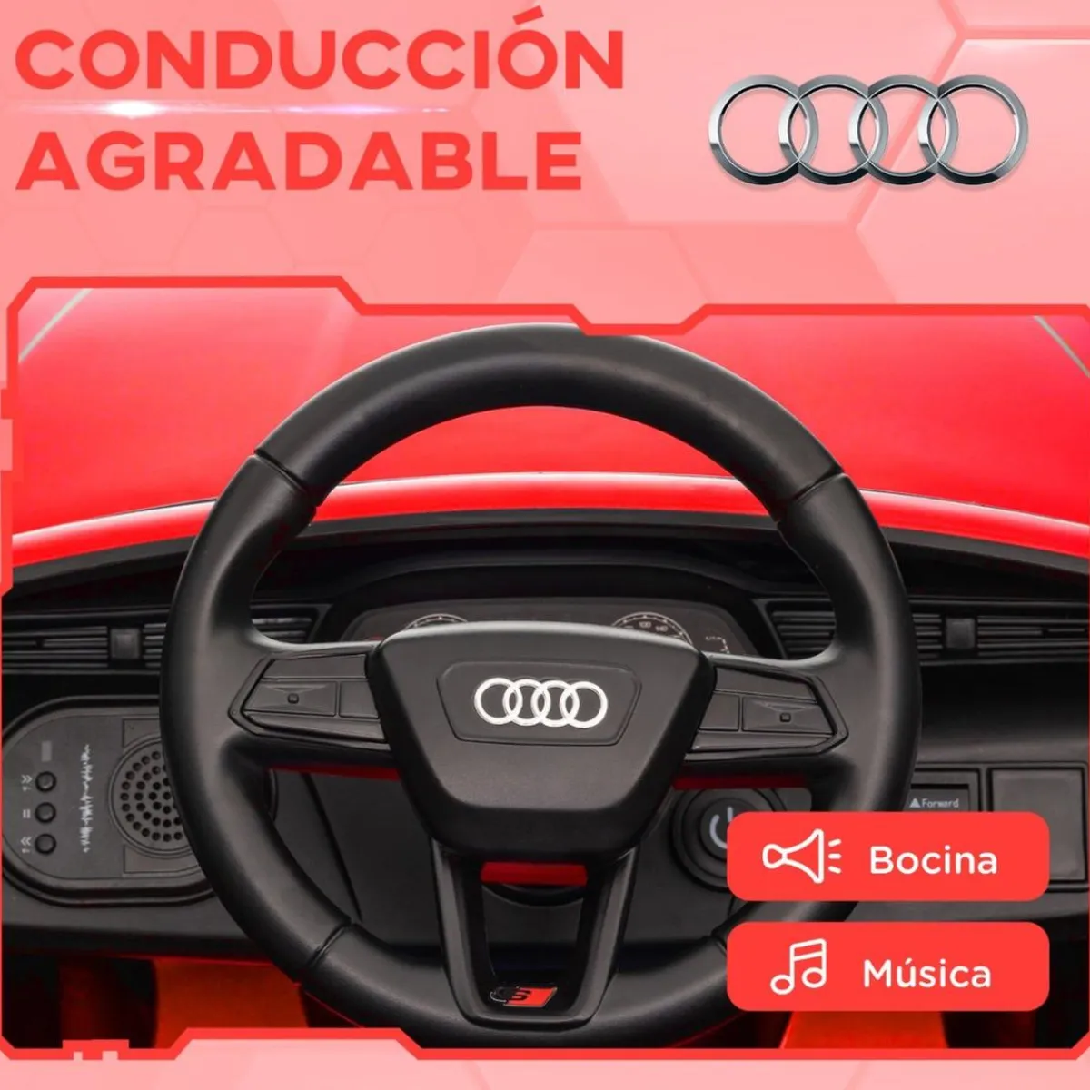 Coche Eléctrico Infantil Audi Q8 Etron Sportback 12V Rojo*AIYAPLAY Hot