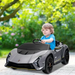 Coche eléctrico Lamborghini Autentica Gris*AIYAPLAY Outlet
