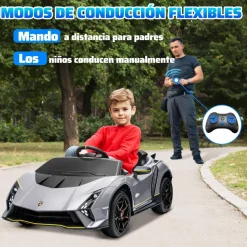 Coche eléctrico Lamborghini Autentica Gris*AIYAPLAY Outlet