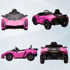 Best Coche eléctrico Lamborghini Autentica Rosa Vehículos De Batería O A Pedales