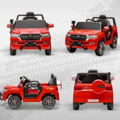 Clearance Coche eléctrico Toyota LAND CRUISER Rojo Vehículos De Batería O A Pedales