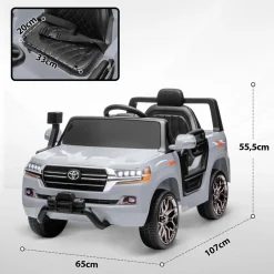 Coche eléctrico Toyota LAND CRUISER Gris*AIYAPLAY Outlet