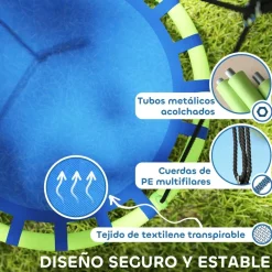 New Columpio exterior para niños Azul Columpios