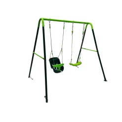 New Columpio metálico doble Olea + asiento bebé Columpios