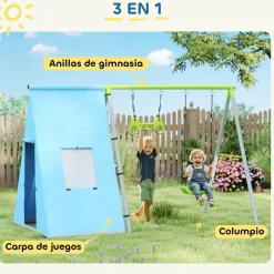 New Conjunto 3 en 1 para jardín Columpios