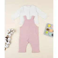 Conjunto bebé con peto rosa*Prenatal Best