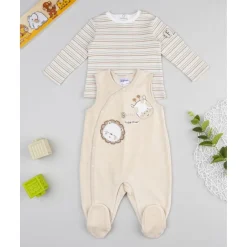 Discount Conjunto bebé peto beige jirafa/león Ropa Y Accesorios·Peleles|Recién Nacido·Ropa Y Accesorios