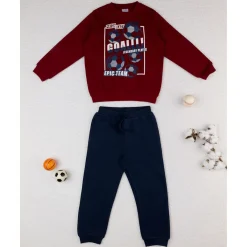 Conjunto jogging burdeos y azul para niño*Prenatal Hot