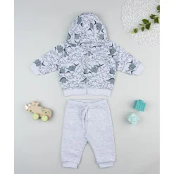 Conjunto jogging de niño gris con estampado Dino*Prenatal Hot