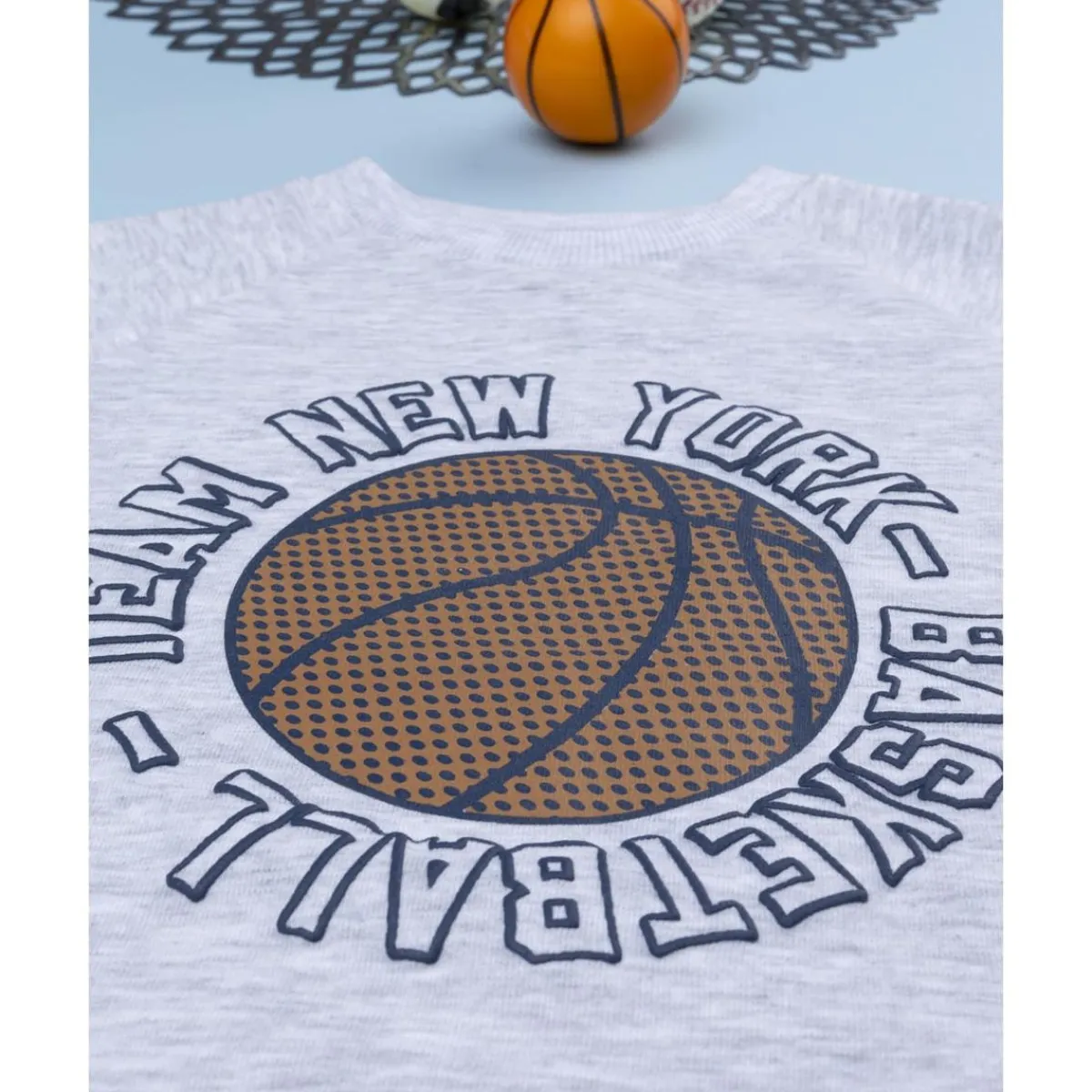 Conjunto jogging niño gris y azul Basket*Prenatal Sale