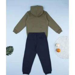 Conjunto jogging niño verde y azul con capucha*Prenatal Best