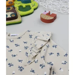 Conjunto niña beige y azul con flores Niña·Bebé Niña 3-36 Meses|Bebé Niña 3-36 Meses·Vestidos, Conjuntos Y Deporte