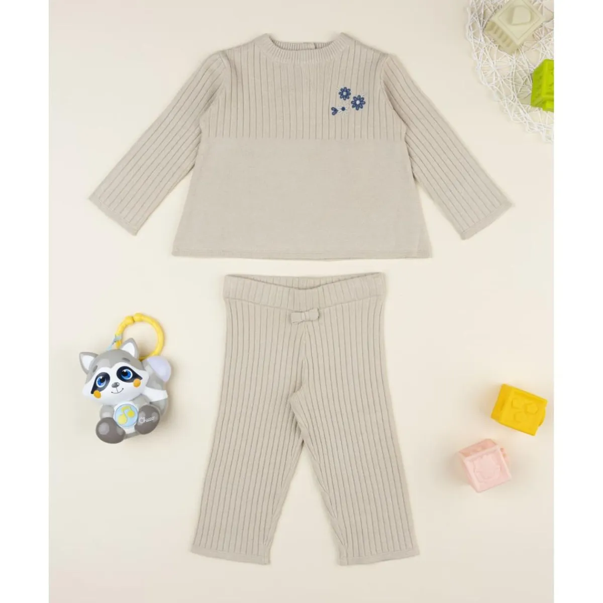 New Conjunto tricot niña en tono beige Niña·Bebé Niña 3-36 Meses|Bebé Niña 3-36 Meses·Vestidos, Conjuntos Y Deporte