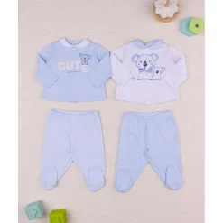 Online Conjuntos de jersey azul y crema con polainas Ropa Y Accesorios·Conjuntos|Recién Nacido·Ropa Y Accesorios