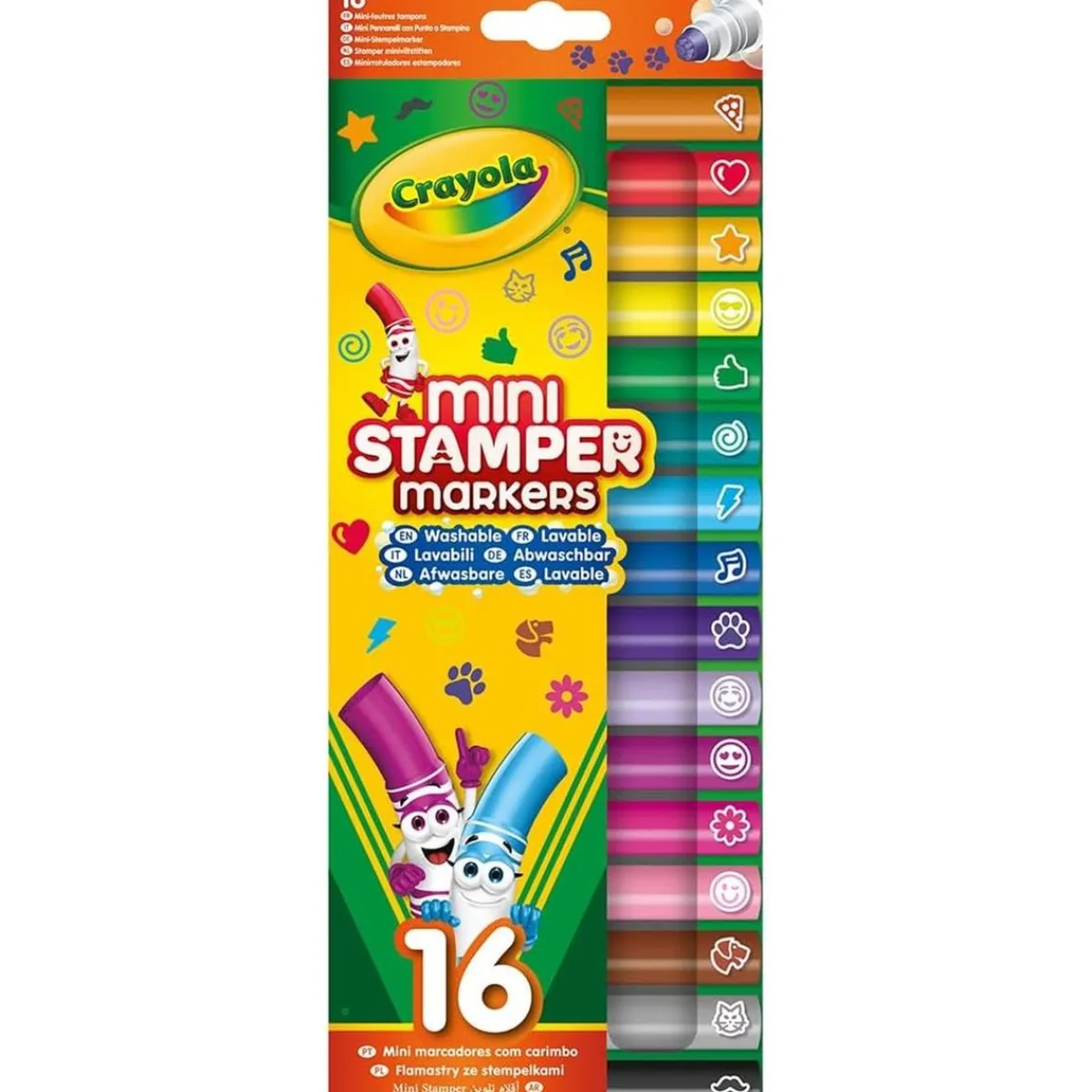- - 16 rotuladores lavables con punta de sello Pip Squeaks, colores surtidos, para escuela y ocio ㅤ*CRAYOLA Sale