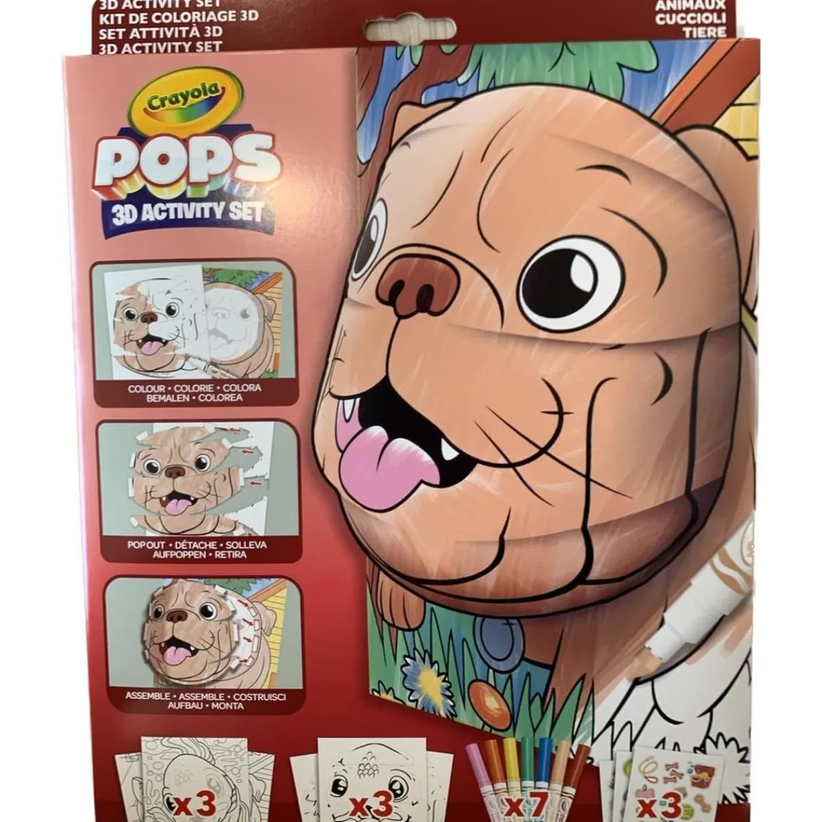 Outlet - Juego de colorear y construir obras de arte tridimensionales con tema de animales domésticos Arte Y Manualidades