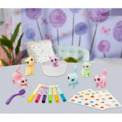 New - Kit de actividades Washimals Pets para colorear y bañar animales bebés con pegatinas en colores pastel Arte Y Manualidades