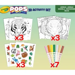 Hot - Set de colorear y construir 3D tema selva Arte Y Manualidades