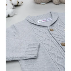 Cárdigan bebé gris con parche*Prenatal Clearance