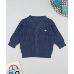 Cárdigan de niño azul tricotado*Prenatal