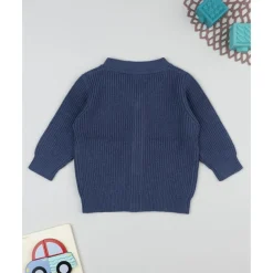 Cárdigan de niño azul tricotado*Prenatal