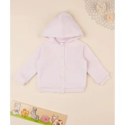 Cárdigan de peluche rosa para bebé*Prenatal