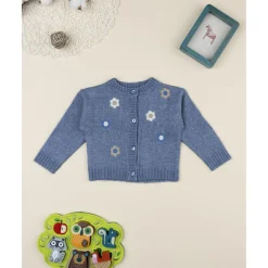 Discount Cárdigan niña azul con bordado floral Niña·Bebé Niña 3-36 Meses|Bebé Niña 3-36 Meses·Jerséis Y Cardigans