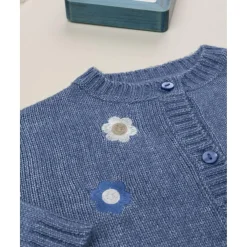 Discount Cárdigan niña azul con bordado floral Niña·Bebé Niña 3-36 Meses|Bebé Niña 3-36 Meses·Jerséis Y Cardigans