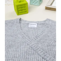 Outlet Cárdigan niña gris con lazo Niña·Niña 2-10 Años|Niña 2-10 Años·Jerséis Y Sudaderas