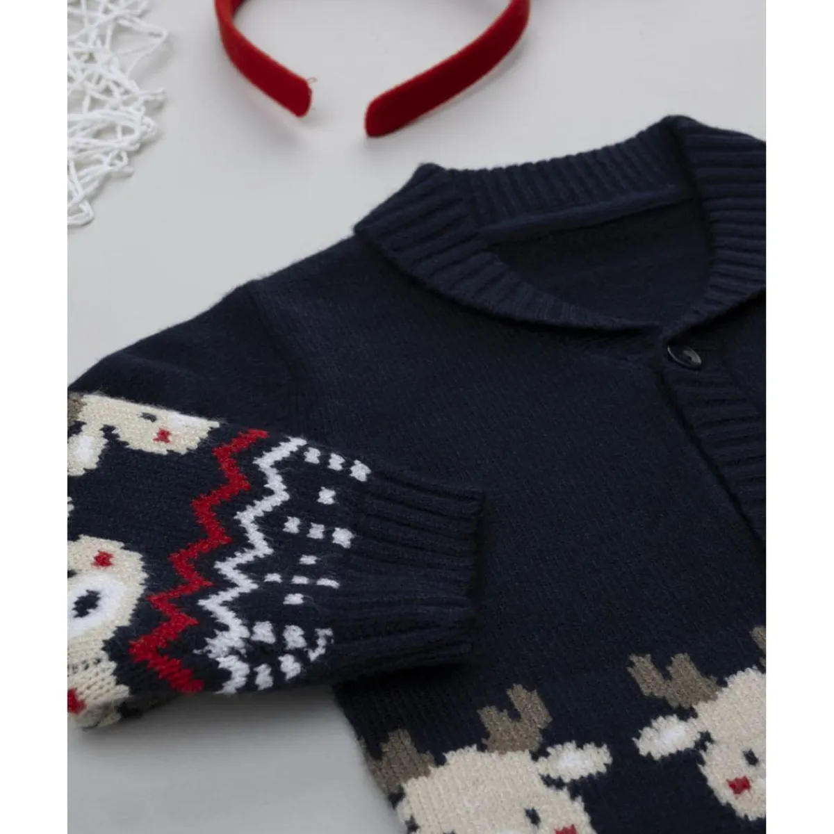 Cárdigan niño navideño con renos*Prenatal Outlet