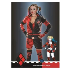 Best DC Cómics - Disfraz adulto de Harley Quinn Talla M (40-42) Disfraces|Halloween
