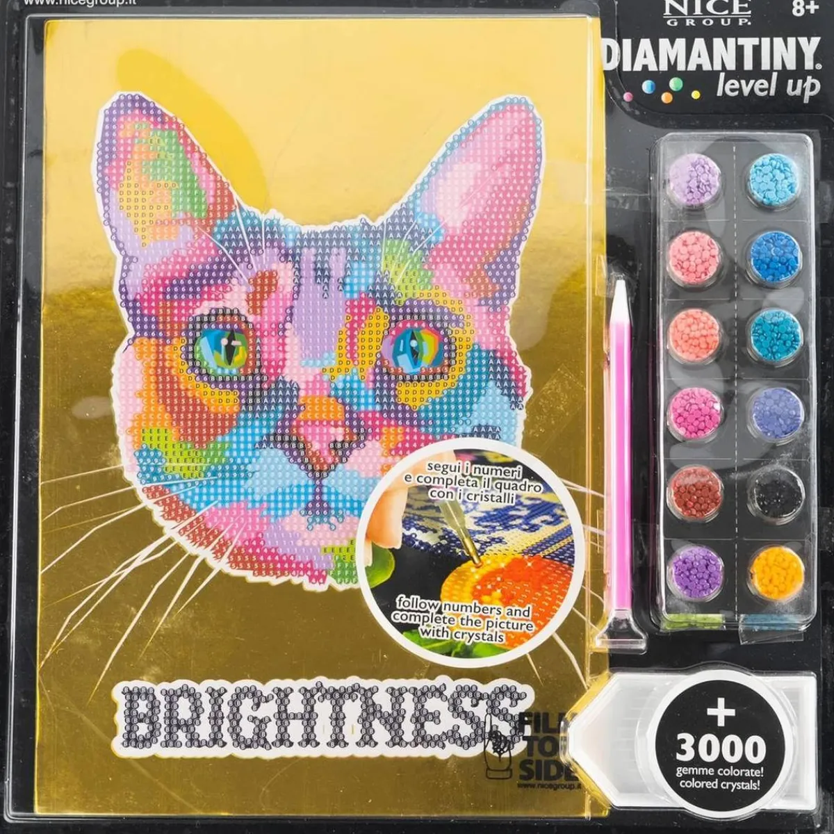 Clearance Diamantiny Level Up - Gato Arte Y Manualidades