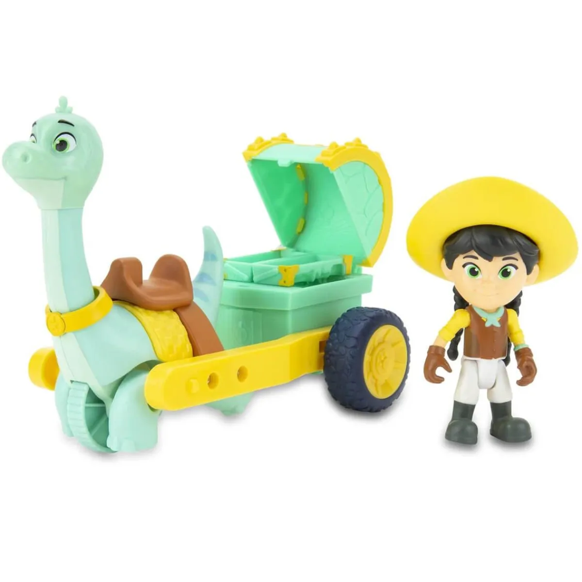 New Dino Ranch - Vehiculo + Figura Coleccionables Y Mini Mundos