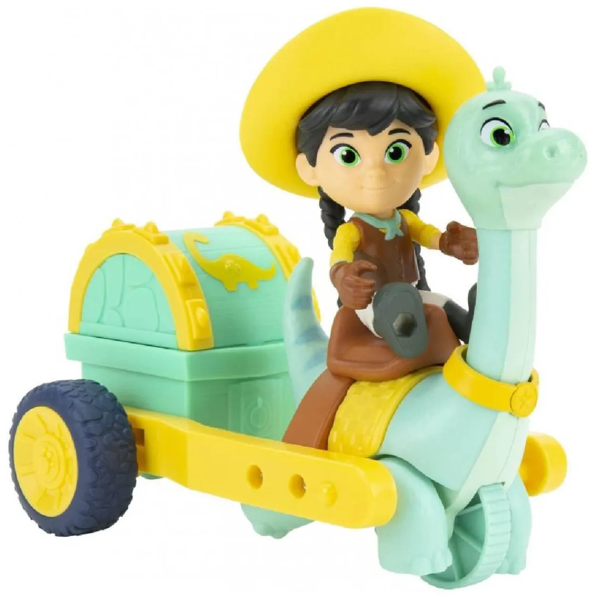 New Dino Ranch - Vehiculo + Figura Coleccionables Y Mini Mundos