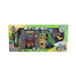 Discount Dino Valley - Fortaleza con torre y tiranosaurio Figuras De Acción
