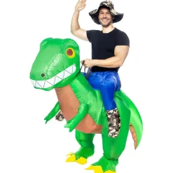 Clearance Disfraz a hombros de dinosaurio explorador hinchable para adulto Talla única Halloween|Disfraces