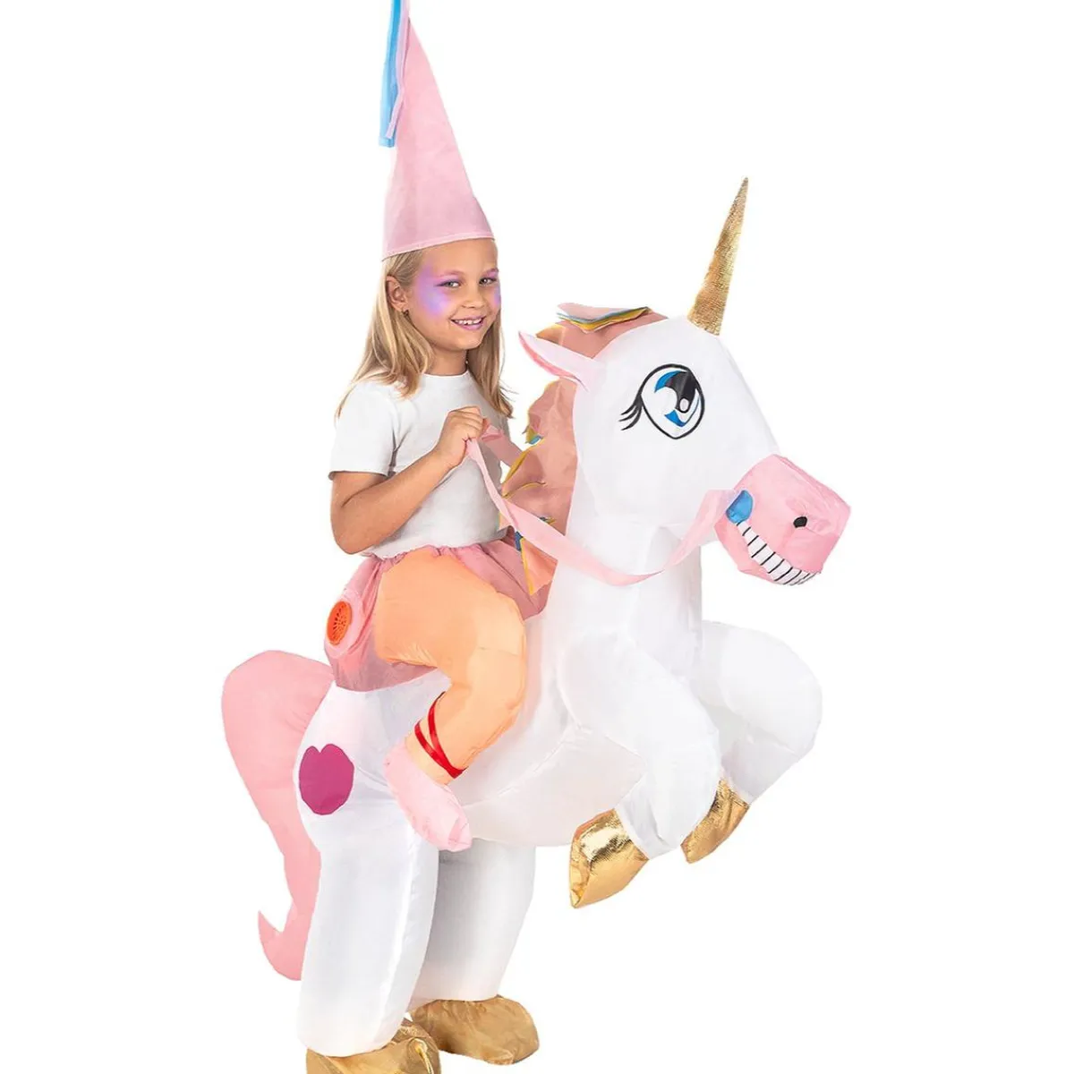 Outlet Disfraz a hombros de unicornio hinchable para niños Talla única Disfraces|Halloween