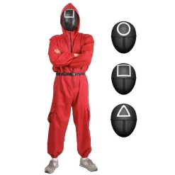 Outlet Disfraz adulto Guardián del juego del calamar Talla M Disfraces|Halloween