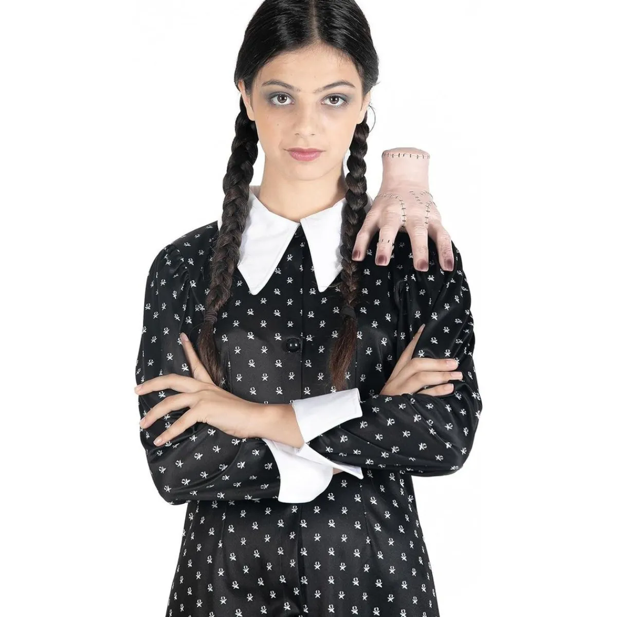 Best Disfraz Ciao color negro y blanco, 140cm ㅤ Disfraces|Halloween