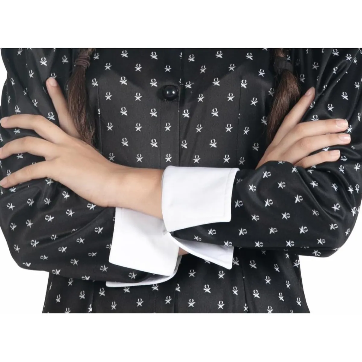 Best Disfraz Ciao color negro y blanco, 140cm ㅤ Disfraces|Halloween