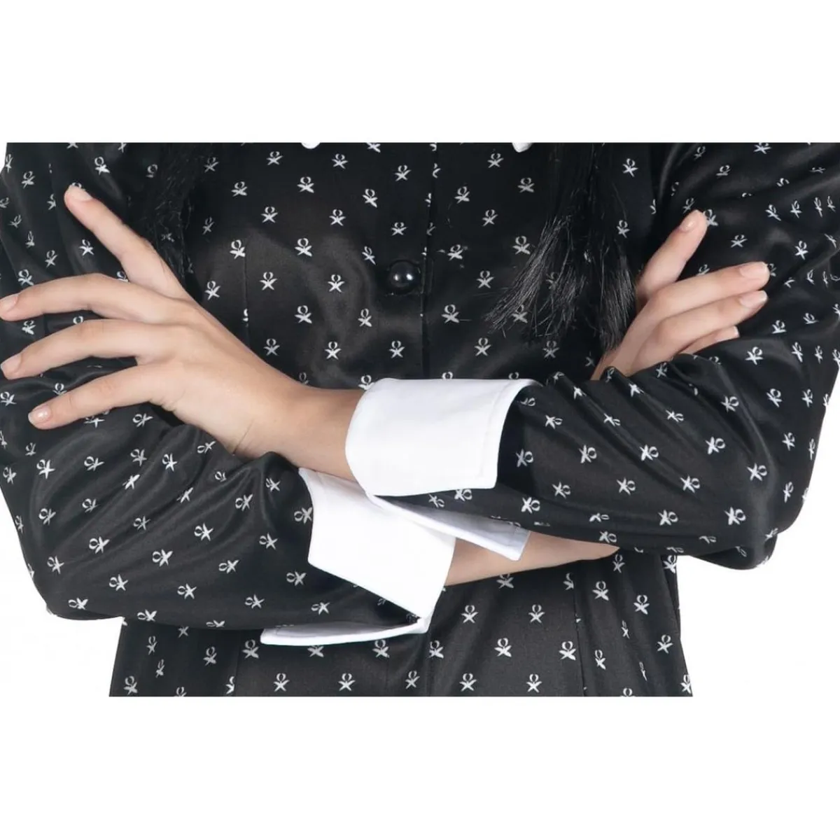 Hot Disfraz Ciao de color negro y blanco, 140cm ㅤ Disfraces|Halloween