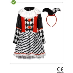 Disfraz de Arlequín para niña 3-4 años*Funidelia Best